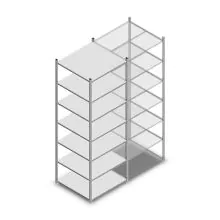Fachbodenregal Medium Duty 3000x850x800 mm (hxbxt) 7 Ebenen verzinkt Anfangsregal