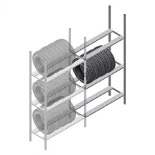 Reifenregal Medium Duty 2000x1000x600 mm (hxbxt) 3 Ebenen Anbauregal