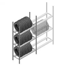 Reifenregal Medium Duty 2000x1000x600 mm (hxbxt) 3 Ebenen Anfangsregal