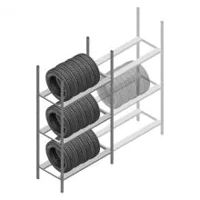 Reifenregal Medium Duty 2000x1000x700 mm (hxbxt) 3 Ebenen Anfangsregal