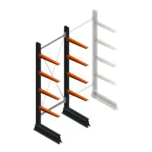Leichtes Kragarmregal einseitig 2000x750x500 mm (hxbxt) 4 Ebenen Anfangsregal