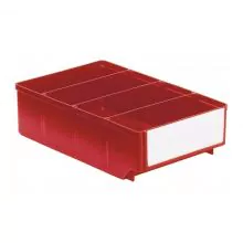 Lagerbehälter, Lagerregalbehälter RK 300x186x83 mm (lxbxh) rot