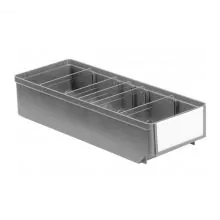 Lagerbehälter, Lagerregalbehälter RK 400x152x83 mm (lxbxh) grau