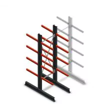 Mittleres Kragarmregal beidseitig 2500x750x600 mm (hxbxt) 4 Ebenen Anfangsregal