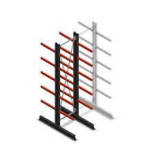 Mittleres Kragarmregal beidseitig 3000x750x600 mm (hxbxt) 5 Ebenen Anfangsregal