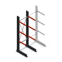 Medium Kragarmregal einseitig 2500x750x600 mm (hxbxt) 3 Ebenen Anfangsregal