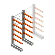 Mittel Kragarmregal IT einseitig 2455x1000x800 mm (hxbxt) 5 Ebenen Anfangsregal