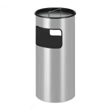 Metallischer Aschenpapierkorb 50 Liter Aluminium-Grau