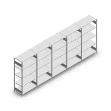 Vorteilsreihe Fachbodenregal Heavy Duty 2000x5000x500 mm (hxbxt) 5 Ebenen 250 kg