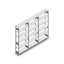Vorteilsreihe Fachbodenregal Heavy Duty 2500x3000x300 mm (hxbxt) 6 Ebenen 150 kg
