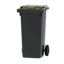 Abfallcontainer, mobiler Rollcontainer 120 Liter grau-grün