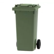 Abfallbehälter, mobiler Rollcontainer 120 Liter grün