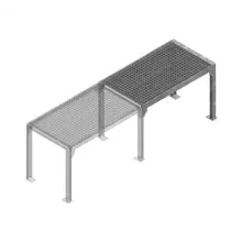 Modular erweiterbarer Ladetisch 1000x600x700 mm (bxtxh) Anbauregal