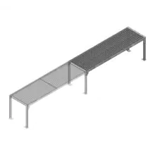 Modular erweiterbarer Ladetisch 2000x600x700 mm (lxbxh) Anbauregal