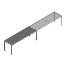Modular erweiterbarer Ladetisch 2000x600x700 mm (bxtxh) Anfangsregal