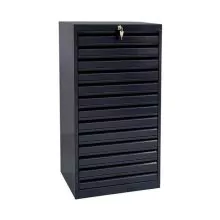 Multischubladenkasten A3 980x530x430 mm (hxbxt) 8 Schubladen schwarz
