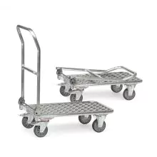 Klappbarer Aluminium-Plattformwagen 200 kg mit Schiebegriff 720x450