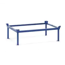 Aufsetzrahmen für Palettenunterwagen 1200 kg 1210x810 mm (lxb) 370 mm hoch blau