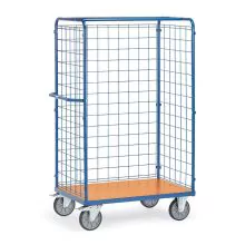 Pakete, Transportwagen 1000x700x1800 mm (lxbxh) 600 kg mit 3 Gitterwänden