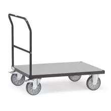 Plattformwagen, Schiebegriffwagen 600 kg mit Schiebegriff 1000x600 Anthrazit