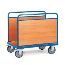 Plattformwagen, Gitterwagen, Seitenwandwagen 600 kg mit 2 Holzseiten 1000x600