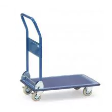 Plattformwagen, Transportwagen 250 kg aus Stahl mit klappbarem Schiebegriff 910x610