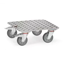 Rollplatte 250 kg 500x500 mit Aluminium-Quintett-Plattform und Handgriff