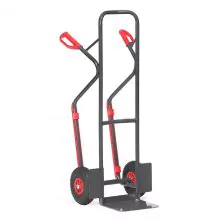 Stahl-Sackkarre 300 kg 1300 mm mit Luftreifen und Gleitschienen Anthrazit