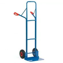 Stahl-Sackkarre 300 kg 1600 mm mit Luftreifen, extra große Schaufel