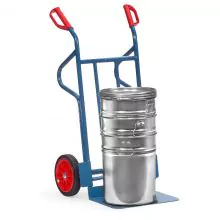 Stahlsackkarre 350 kg 1200 mm mit Gummireifen, extra große Schaufel