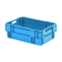 Stapelbare, nestbare Transportkiste DTK0 600x400x210 mm (LxBxH) blau