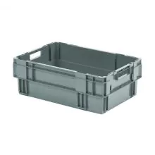 Stapelbare, nestbare Transportkiste DTK0 600x400x210 mm (LxBxH) grau