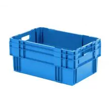 Stapelbare, nestbare Transportkiste DTK0 600x400x270 mm (LxBxH) blau