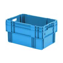 Stapelbarer, nestbarer Transportbehälter DTK0 600x400x320 mm (lxbxh) blau