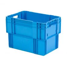 Stapelbare, nestbare Transportkiste DTK0 600x400x420 mm (LxBxH) blau