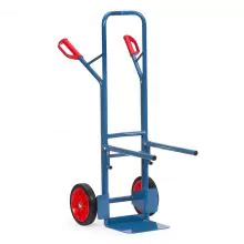Sackkarre für Stühle, 300 kg, 1300 mm mit Gummireifen und festen Kragarmen
