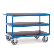 Tischwagen, Schwerlastwagen 1200 kg 2000x800 mit 3 Holz-Etagen