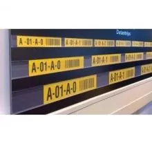 Transparenter Datenstreifen 1000x40 mm mit doppelseitigem Klebeband