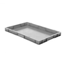 Stapelbare Transportkiste TK0 600x400x50 mm (LxBxH) grau