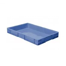 Stapelbare Transportkiste TK0 600x400x75 mm (LxBxH) blau