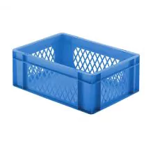 Stapelbare Transportkiste TK1 400x300x145 mm (LxBxH) blau
