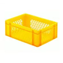 Stapelfähige Transportkiste TK1 400x300x145 mm (lxbxh) gelb