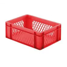 Stapelfähige Transportkiste TK1 400x300x145 mm (LxBxH) rot