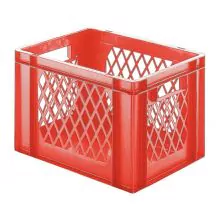 Stapelfähige Transportkiste TK1 400x300x270 mm (lxbxh) rot