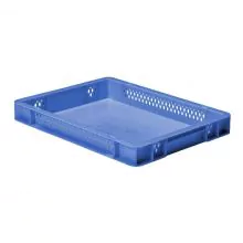 Stapelbare Transportkiste TK1 400x300x50 mm (LxBxH) blau