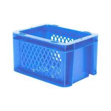 Stapelbare Transportkiste TK2 200x100x120 mm (LxBxH) blau