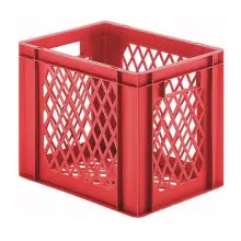 Stapelbare Transportkiste TK2 400x300x320 mm (lxbxh) rot