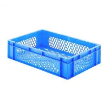 Stapelbare Transportkiste TK2 600x400x145 mm (LxBxH) blau