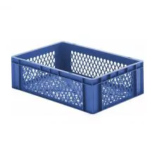 Stapelbare Transportkiste TK2 600x400x175 mm (lxbxh) blau