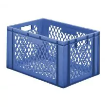 Stapelbare Transportkiste TK2 600x400x320 mm (lxbxh) blau